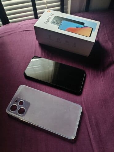 redmi 12 kabroları: Redmi 12, 128 ГБ, цвет - Черный, Сенсорный, Отпечаток пальца, Две SIM карты — 3