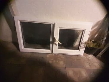 İşlənmiş İkiqat şüşə paketi Plastik pəncərə, Еni: 59 sm, Uzunluğu: 118 sm