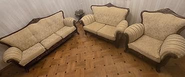 kagiz qebulu: Klassik üslubda yumşaq mebel dəsti - Tərkib: 3 yerlik divan, 2 yerlik — 1