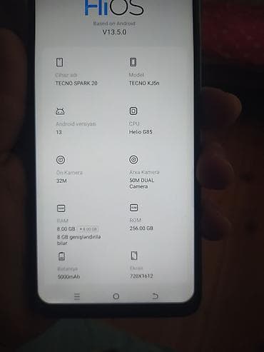 honor 8 s: Tecno Spark, rəng - Mavi, Barmaq izi — 5