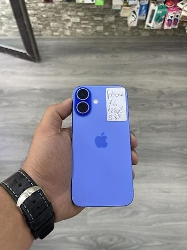 iphona 6 plus: IPhone 16, 128 GB, Göy, Face ID — 1
