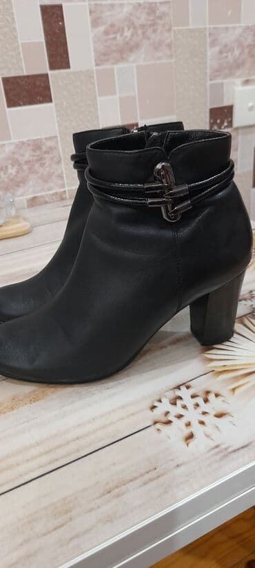 qadın bot: Ölçü: 39, rəng - Qara, İşlənmiş — 3