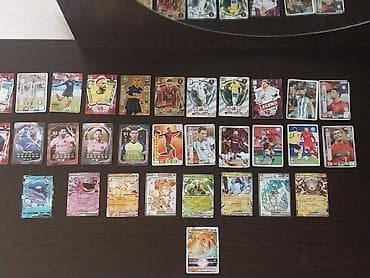 qaşıq dəst: Kiçik ölçülü metal oyuncaq avtomobil dəsti ve futbol,pakemon kartlari — 5