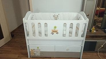 Oğlan və qız üçün, İşlənmiş, Dördbucaq, Beşik, Dəst ilə, Matras ilə, Yellənmə mexanizmsiz