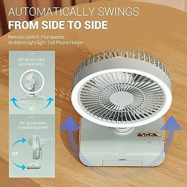 Ventilator Akkumulyatorlu masa ventilyatoru – uzaqdan idarəetmə və — 5