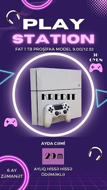 PlayStation 4 (PS4) – FAT 1 TB - Proşivka model: 9.00 / 12.52 -