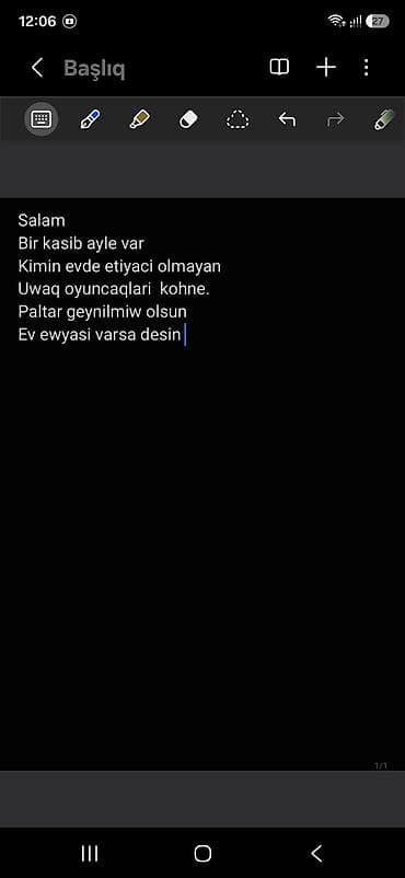 geyimlər donlar: Elan: Ehtiyacı olmayan əşyaların toplanması Mətn: Salam. Bir kasıb — 1