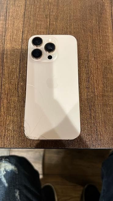 iphne: IPhone 16 Pro, 128 GB, Ağ, Qırıq — 1