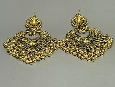 qizil sirqa: Məhsul: Şərq üslubunda asma sırğa dəsti - Rəng: Qızılı ton - Dizayn — 9