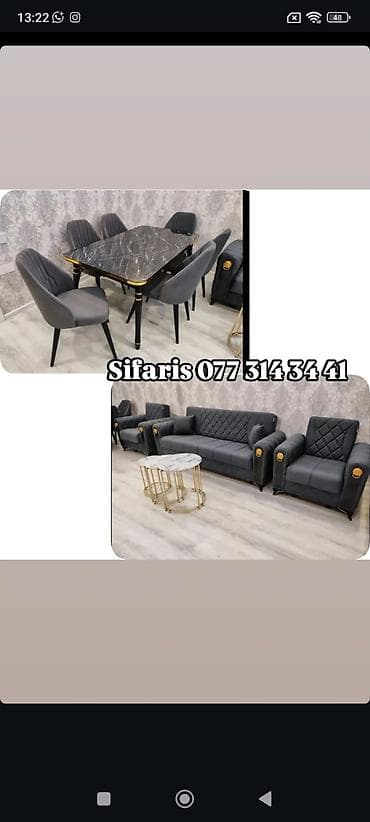 Mebel dəsti – qonaq otağı və yemək otağı üçün - Qonaq otağı dəsti: 3