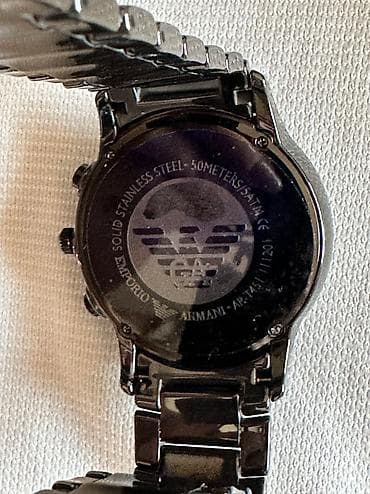 Smart qolbaqlar: Emporio Armani saat. Yenidir, Sertifikat, qutusu var. Kemeri qara — 5