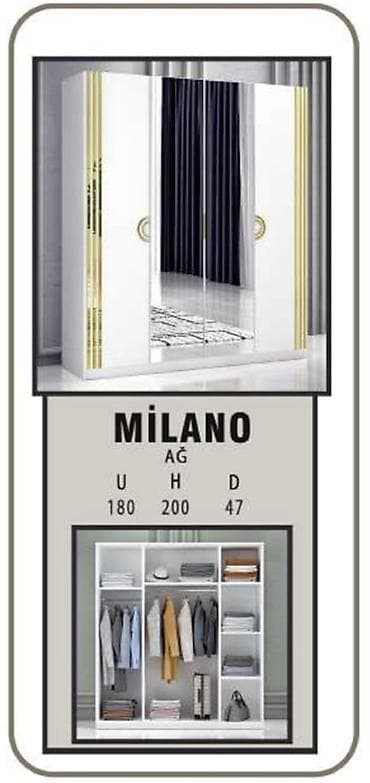 woodpecker mebel: Milano garderob – şık və funksional geyim dolabı. Fabrik istehsalı — 1