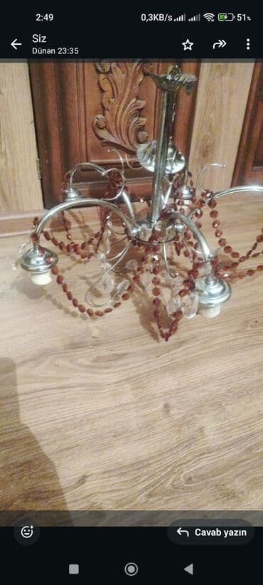 çilçıraqlar: Çılçıraq, 5 lampa, Xrustal — 3