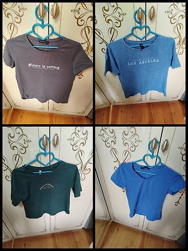 Qısa qollu qadın T‑şört kolleksiyası - Üslub: crop/kısa kəsimli