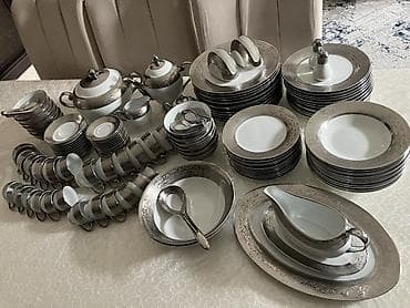 Nahar dəsti, rəng - Ağ, Farfor, 12 nəfərlik, Türkiyə