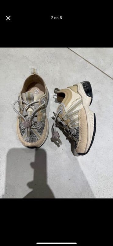 uşaq ucun maşınlar: Uşaq idman ayaqqabısı - Rənglər: bej, boz və krem tonları - Üst — 1