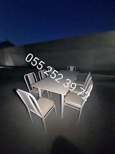 Dördbucaq masa, Mətbəx üçün, Qonaq otağı üçün, Dəhliz üçün, 8 nəfər, Açılmayan, Azərbaycan, Zəmanətli