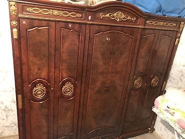 1 qapılı dolab: 5 qapı, Qəhvəyi, Taxta, Açılan, Düz dolab — 1