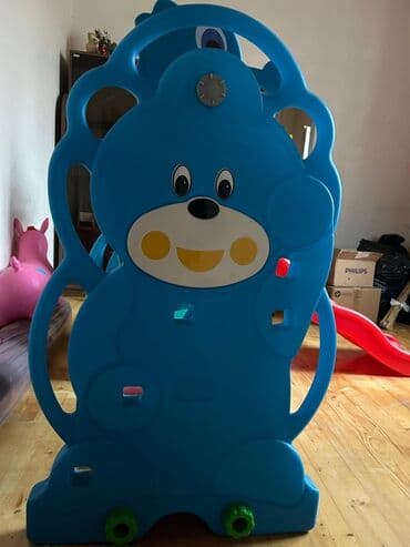 uwaq yelencekleri: Uşaq oyun komplekti – slayd, yelləncək və basketbol halqasından — 2