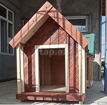 it sekili: Taxta it evi - Material: keyfiyyətli təbii ağac (taxta panellər) — 3