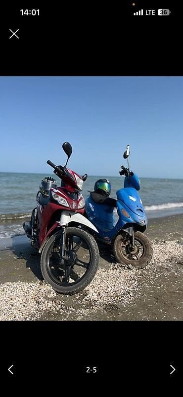 motoskle: Mavi rəngli şəhər skuterı Hərşeyi işləkdir 49cc - Korpus — 5