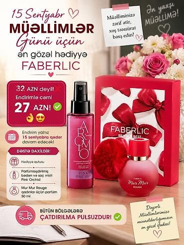 gün eynəyi: Faberlic müəllimlər günü hədiyyə dəsti 15 sentyabr Müəllimlər Günü — 1