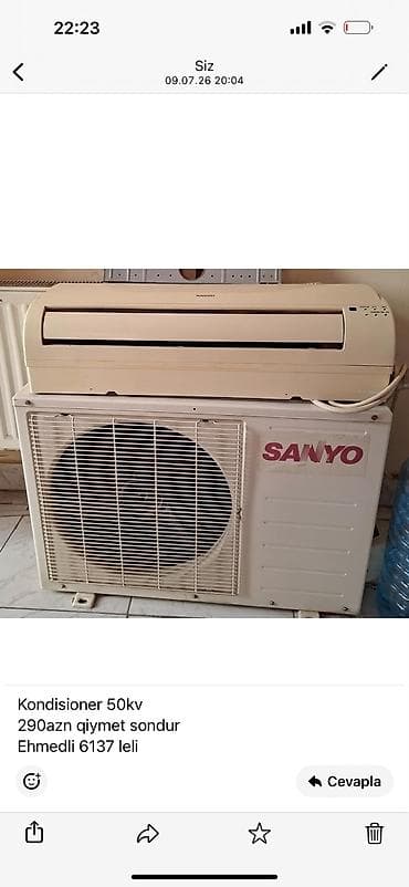 kondisioner 100kv: Kondisioner 50kv
290azn qiymet sondur
Ehmedli 6137 leli — 1