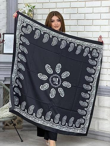 İpək şal – klassik paisley (buta) naxışlı - Material: 100% ipək — 4