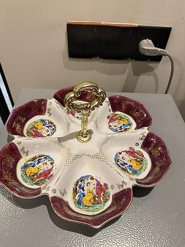 tort bezeyi: Tort və şiriniyyat qabı, rəng - Bənövşəyi, Farfor — 1