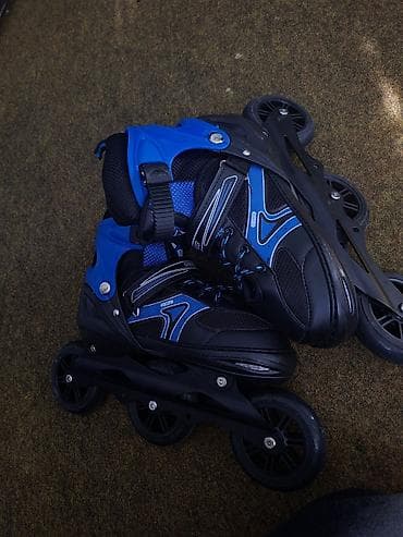 Roliklər: Inline skeyt (təkərli konki) – Power model - Rəng: qara-mavi - — 3