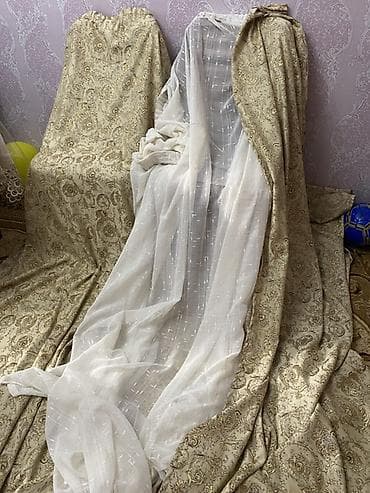 eleqant perde: Pərdə dəsti – klassik naxışlı kalın pərdə və tül 2 dene perde 1 dene — 2