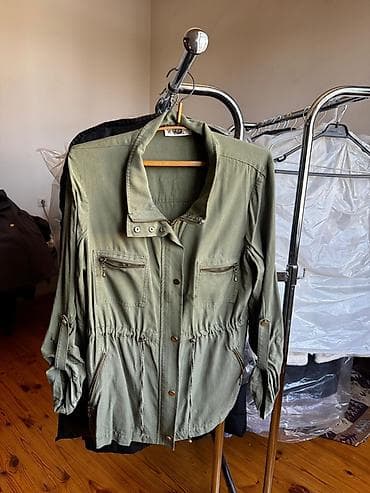 qadin pencek: Qadınlar üçün xaki rəngli yüngül parka/kurtka - Rəng: xaki (zeytun) - — 1