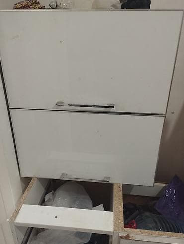 Ağ rəngli mətbəx dolabları dəsti - Material: laminat/MDFlam korpus — 3