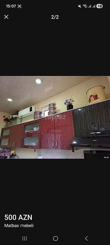 Mətbəx mebeli dəsti - Üst və alt dolablardan ibarət tam dəst - Rəng