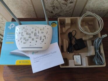 kablosuz internet modem: TP Link TD W8961N. İdeal vəziyyətdə, qutusunda bütün aksesuarları — 1