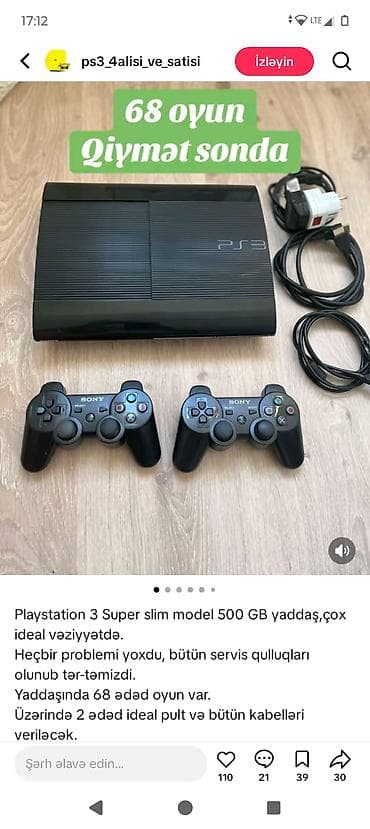 pubg uc pulsuz: Playstation 3 Super Slim model 500 GB yaddaş heç bir problemi yoxdu — 2