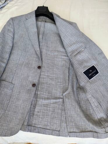 ENRICO RİVENTO kətan kişi pencəyi - Parça: Təbii toxumalı, yüngül və