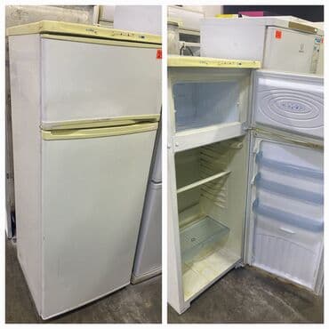 İki bölməli soyuducu - Yuxarıda dondurucu, aşağıda soyutma kamerası -