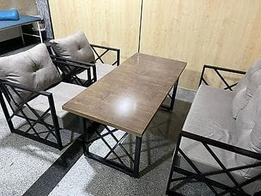 stulllar: Yeni, Açılmayan, Dördbucaq masa, 4 stul — 2