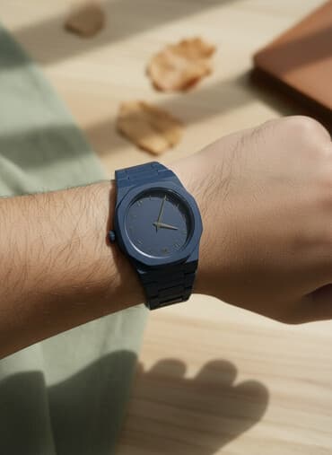 детские наручные часы swatch: Tünd göy rəngdə minimalist qol saatı - Rəng: mat tünd göy, birrəng — 1