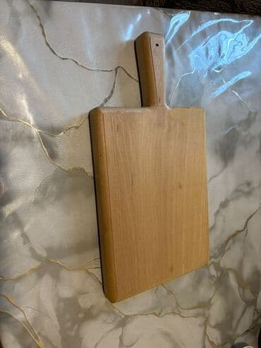 Аксессуары для кухни: Taxta kəsmə lövhəsi - Material: bərk taxta (təbii ağac teksturası) - — 2