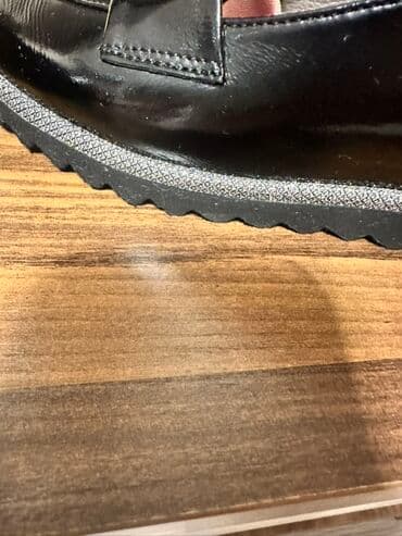 Qara qadın loaferləri Təmiz dəri Ortopedik ayakkabı👍👍👍 - Material — 4