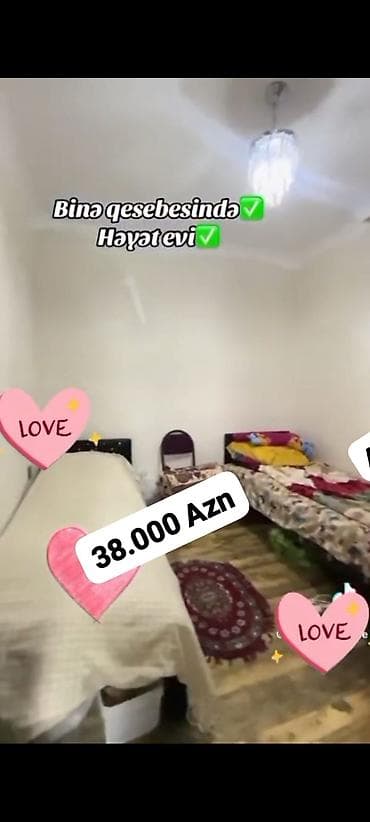 kiraye ev zabrat 1: Binede ev satılır remontlu evdi 2 otaq bir kuxna hamam tualet heyet — 1
