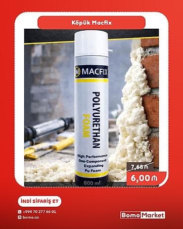 Köpük MACFIX Polyurethan Foam – 600 ml - Yüksək performanslı lalafo.az -da Köpük MACFIX Polyurethan Foam – 600 ml - Yüksək performanslı