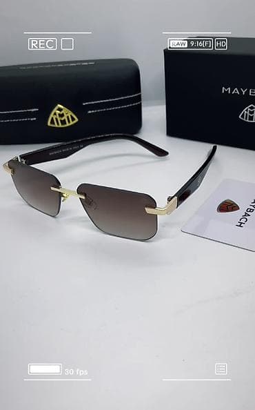ocki: Maybach gün eynəyi – rimless dizayn, qızılı metall detallarla premium — 1