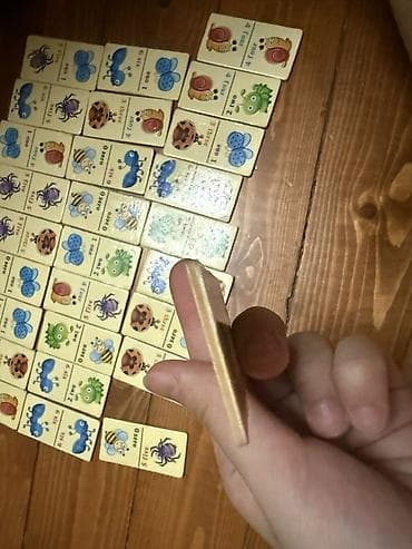 barbie evi oyuncak: “Insects Dominoes” uşaq domino dəsti - Mövzu: həşəratlar – kəpənək — 3