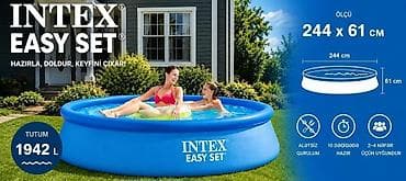 Бассейны: Elektron Nasos Hediyye. Intex 3.05 × 0.76 m şişmə hovuz 🌊 Yay — 1