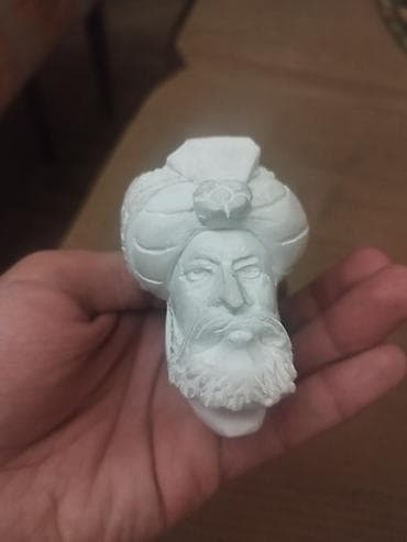 ağ papaq: Məhsul: əl oyma naxışlı tütün pipası - Material: dəniz köpüyü — 2