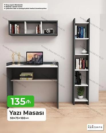 divar kitab refleri: Düz masa, Stulsuz, Polkalı, Siyirməsiz, Sadə laminat — 1
