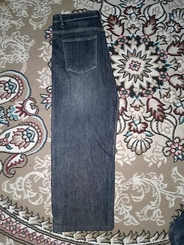 jins: Kişi cins şalvarı - Model: Düz kəsim, klassik beş ciblə - Rəng: Tünd — 4